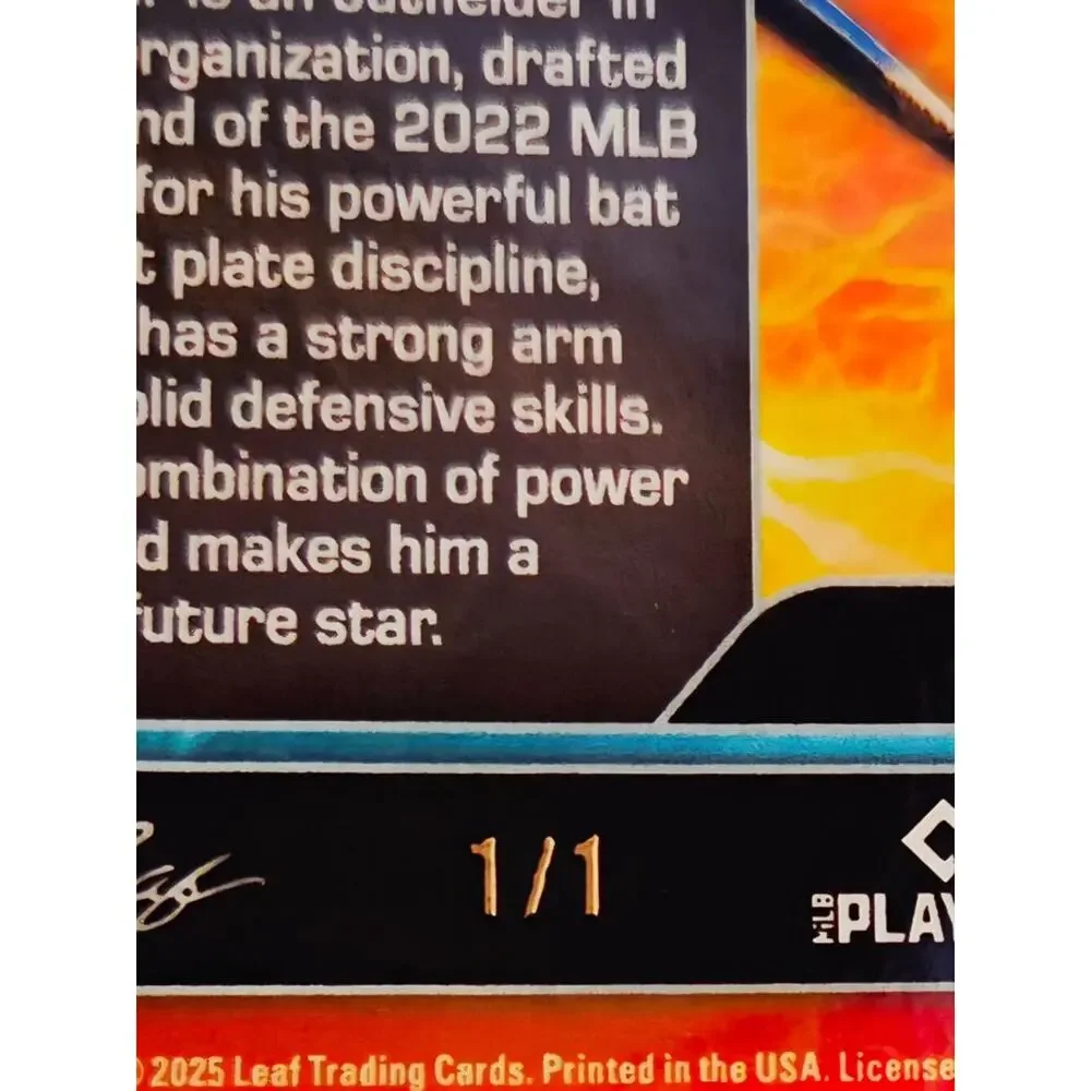 2025 Chase DeLauter 1/1 MLB Top 100 Ray Wave RC Cleveland Guardians Top Prospect